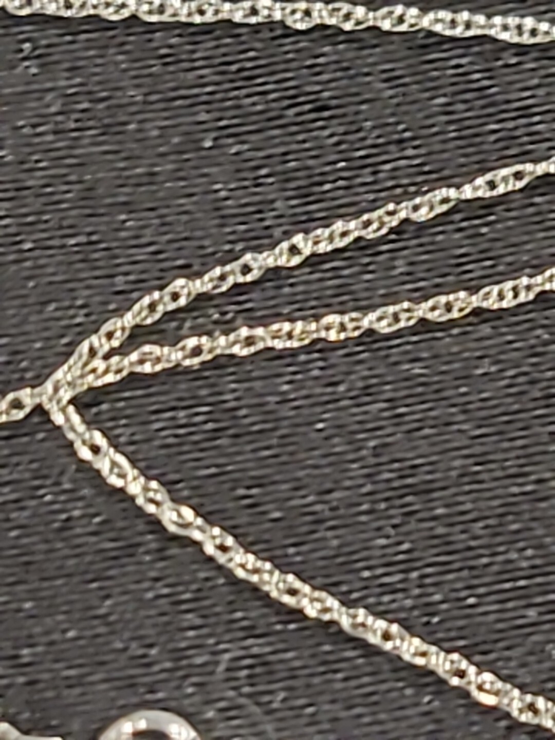 Necklace Real Diamond Chip 925 Sterling Silver Unknown NVC Symbol on 18″ Chain