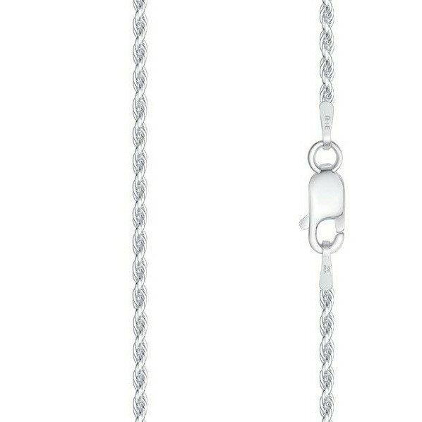 925 Sterling Silver 1.4mm Solid Rope Chain Necklace Nickel Free Made in Italy