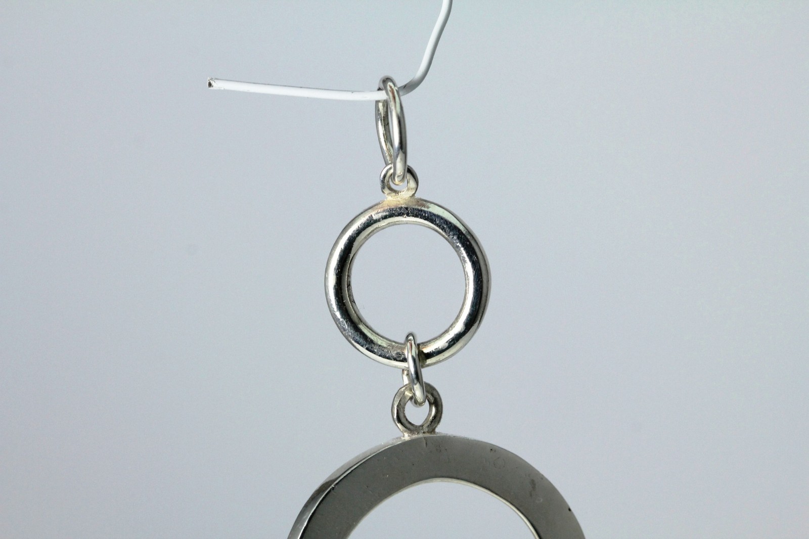 925 Sterling Silver Round Stone Setting Large Pendant 9.6 Grams (PEN3521)