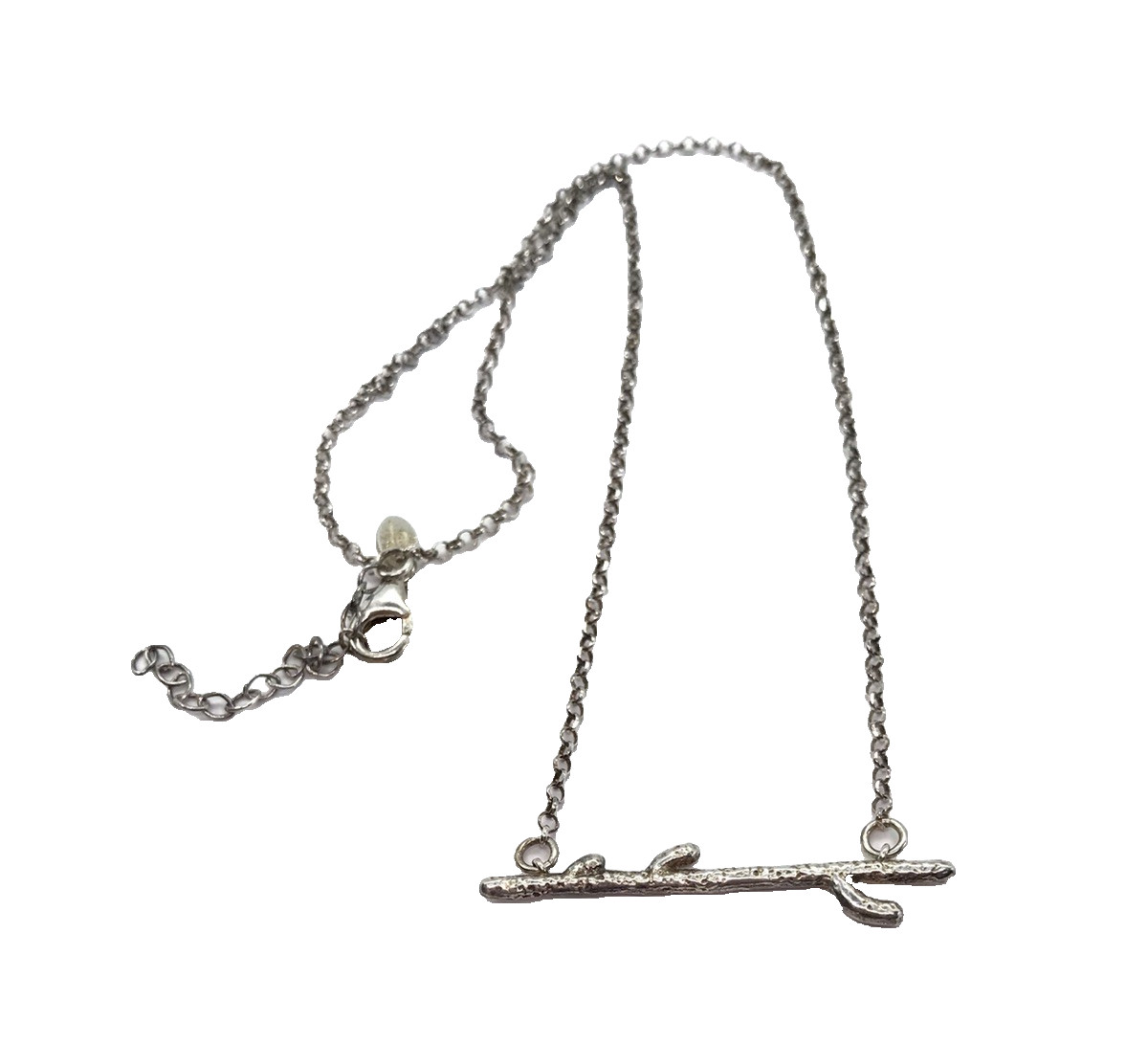 Vintage Italy Dyadema 925 Branch Necklace Dainty Chain Sterling Naturecore