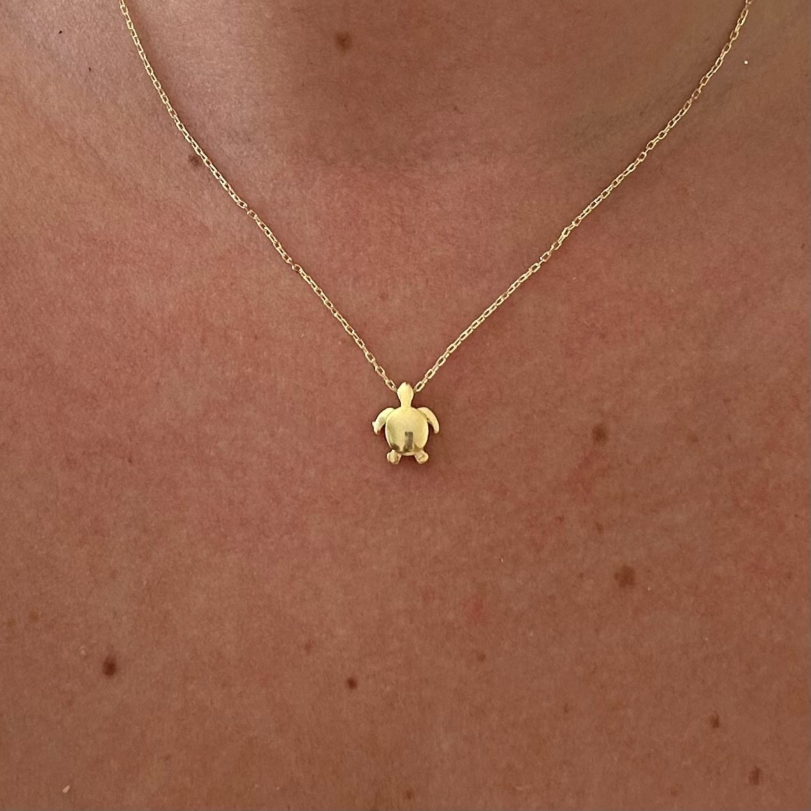 14k Gold Turtle Necklace Sea Turtle Pendant Jewelry Gift for Her, Women, Ladie’s