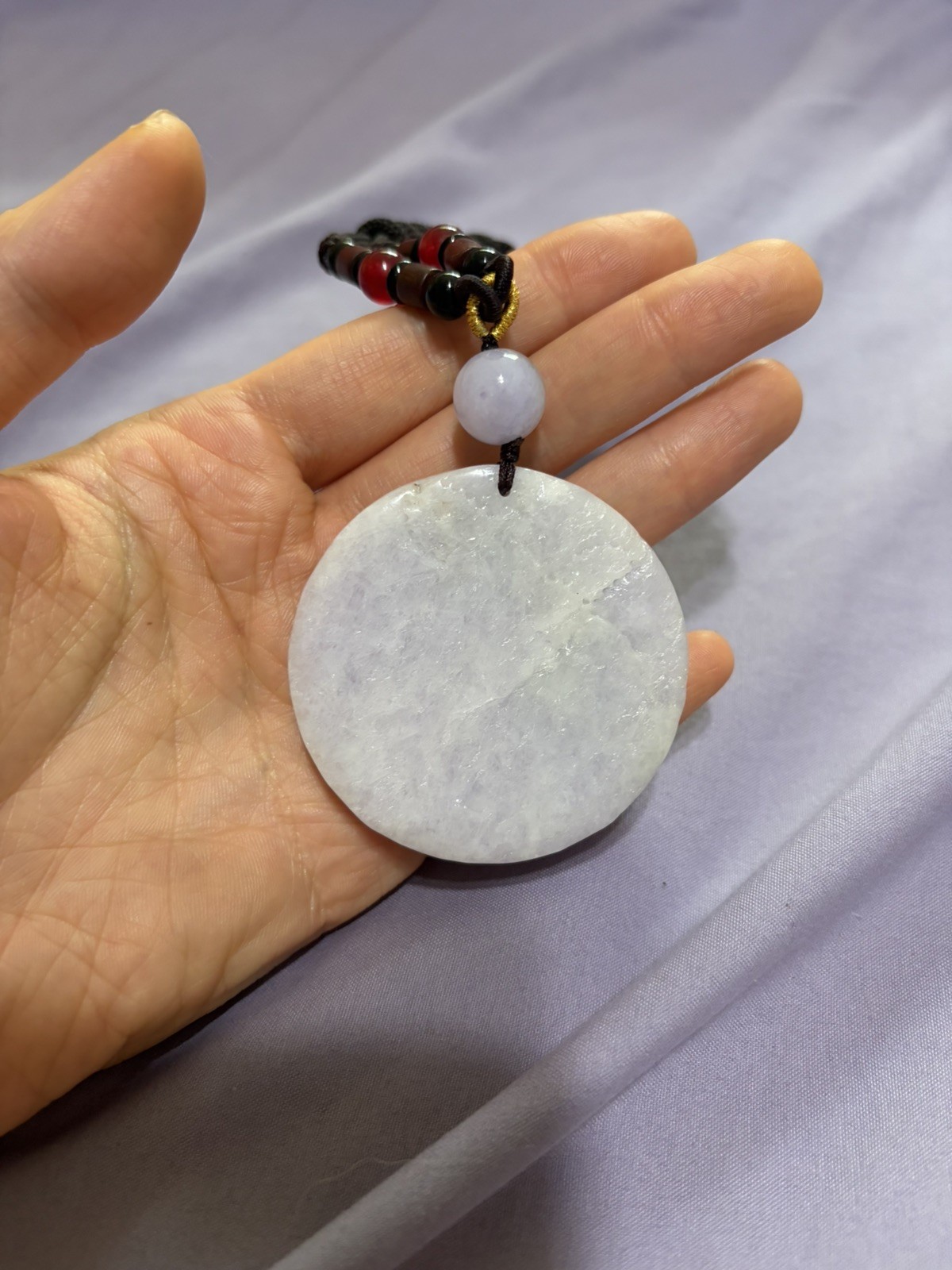Untreated Burma Myanmar Grade A Jadeite LAVENDER Landscape Carved純天然翡翠A货水潤紫羅蘭 山水