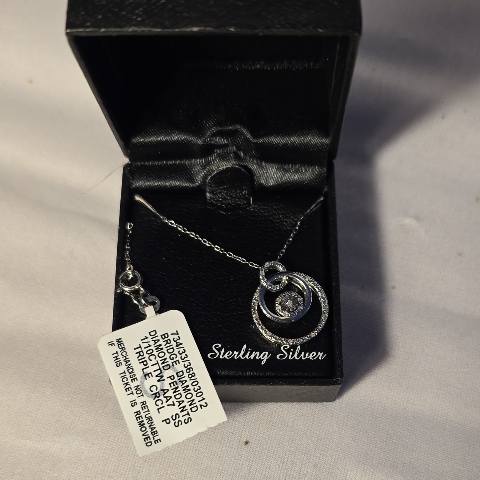 Diamond Pendant Necklace 1/10 Ctw Sterling Silver_ Macy’s