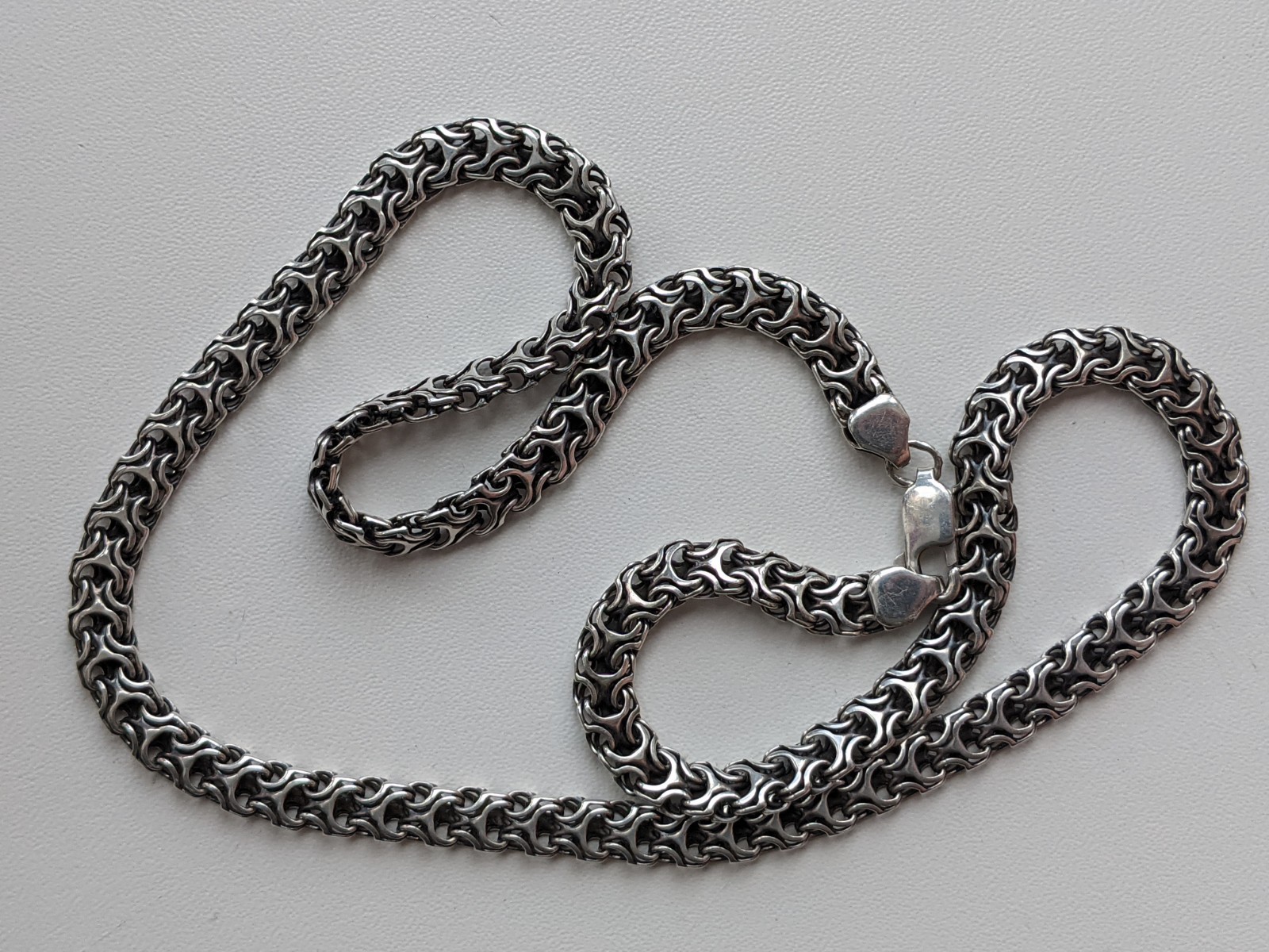 Solid 925 Sterling Silver Chain Necklace 65cm 25.6″ Heavy Mens 49.39g Jewelry