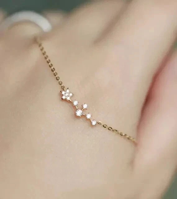 1Ct Round Cut Real Moissanite Women’s Necklace 14K Yellow Gold Plated Silver 925