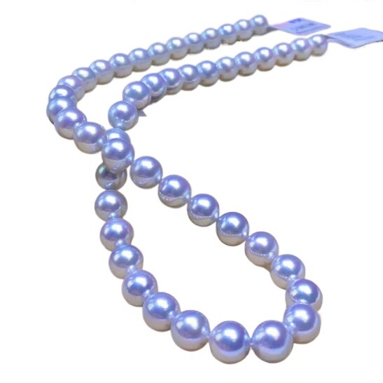 Charming 17″7-9mm Natural South Sea Genuine White Round Pearl Necklace 36888