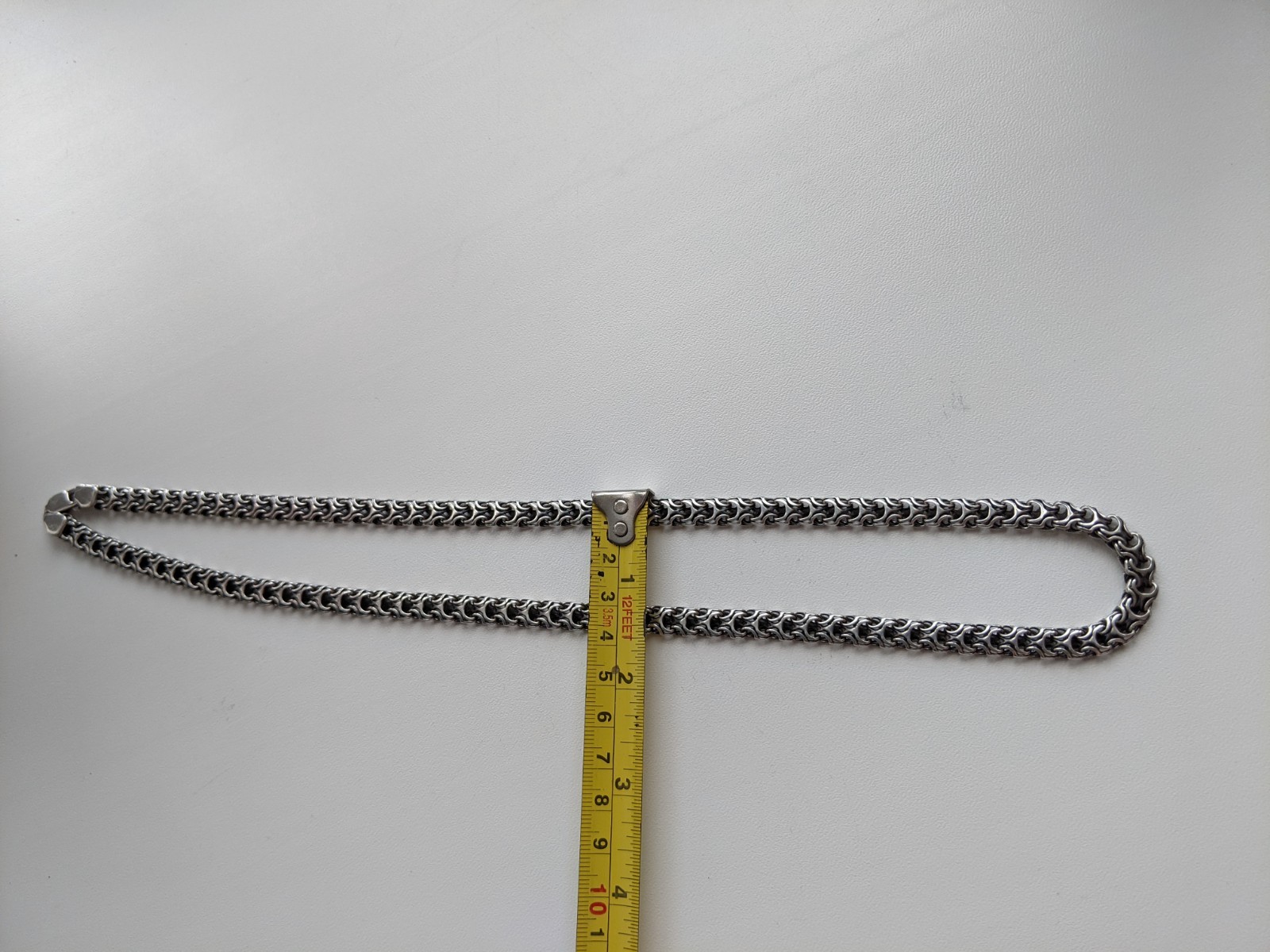 Solid 925 Sterling Silver Chain Necklace 65cm 25.6″ Heavy Mens 49.39g Jewelry