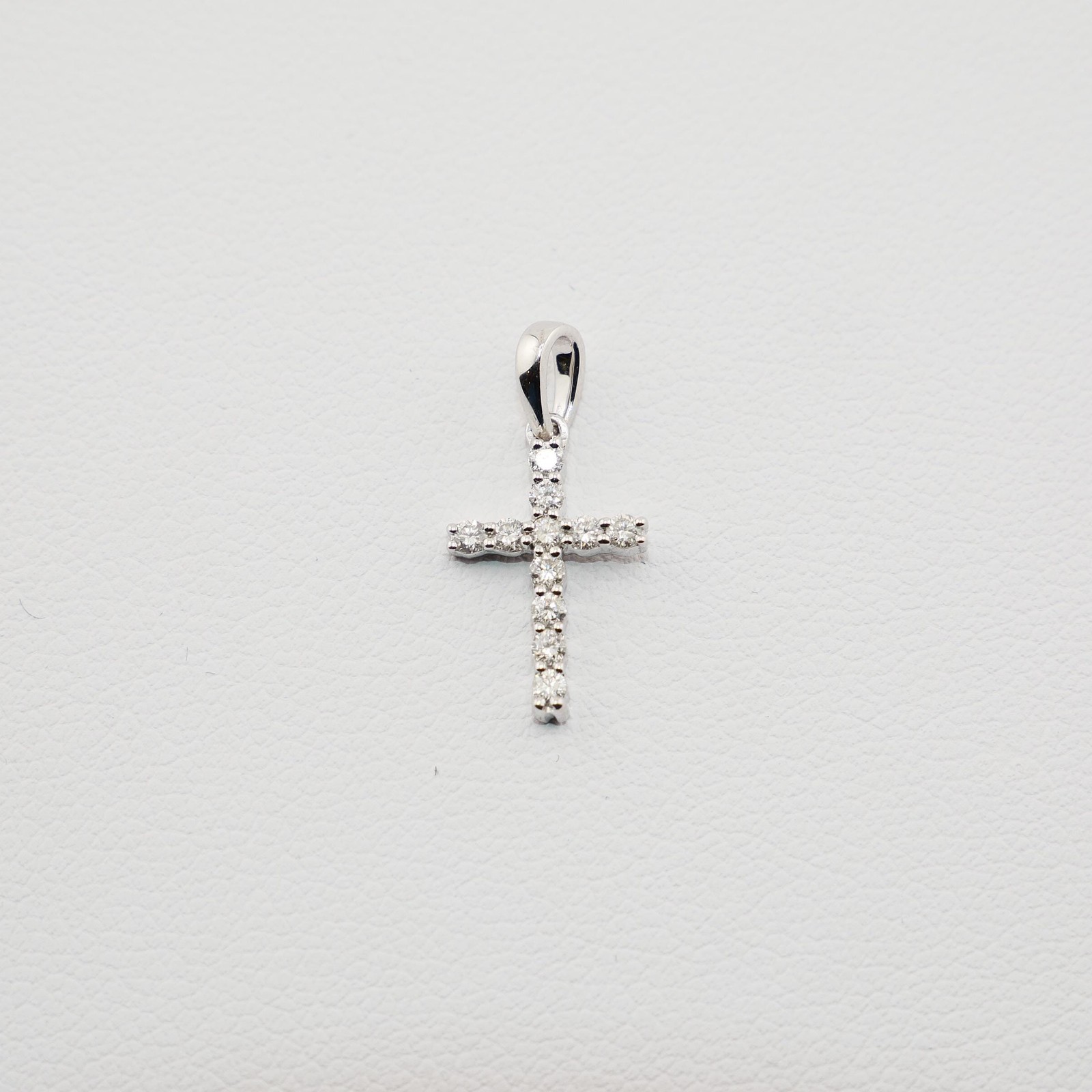 14K Gold Diamond Cross Pendant