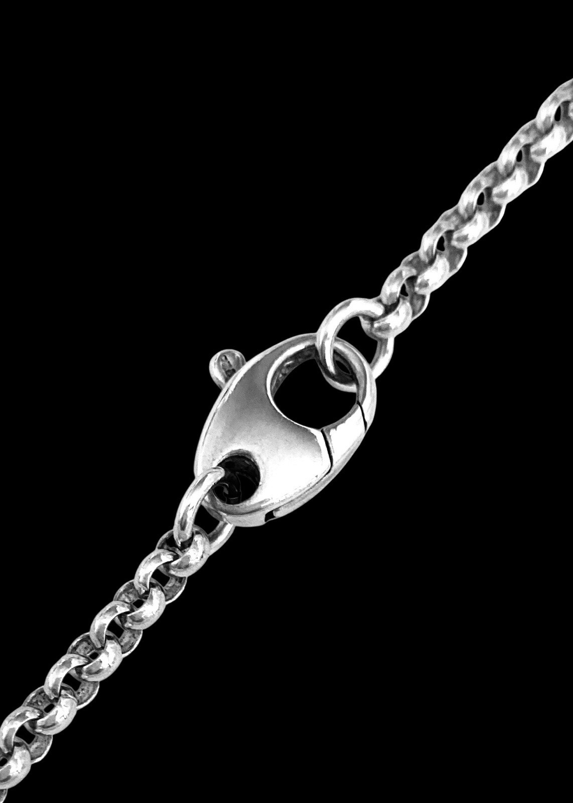 ZINA of BEVERLY HILLS Sterling Silver GRADUATED MOBIUS DISCS Rolo Chain Necklace