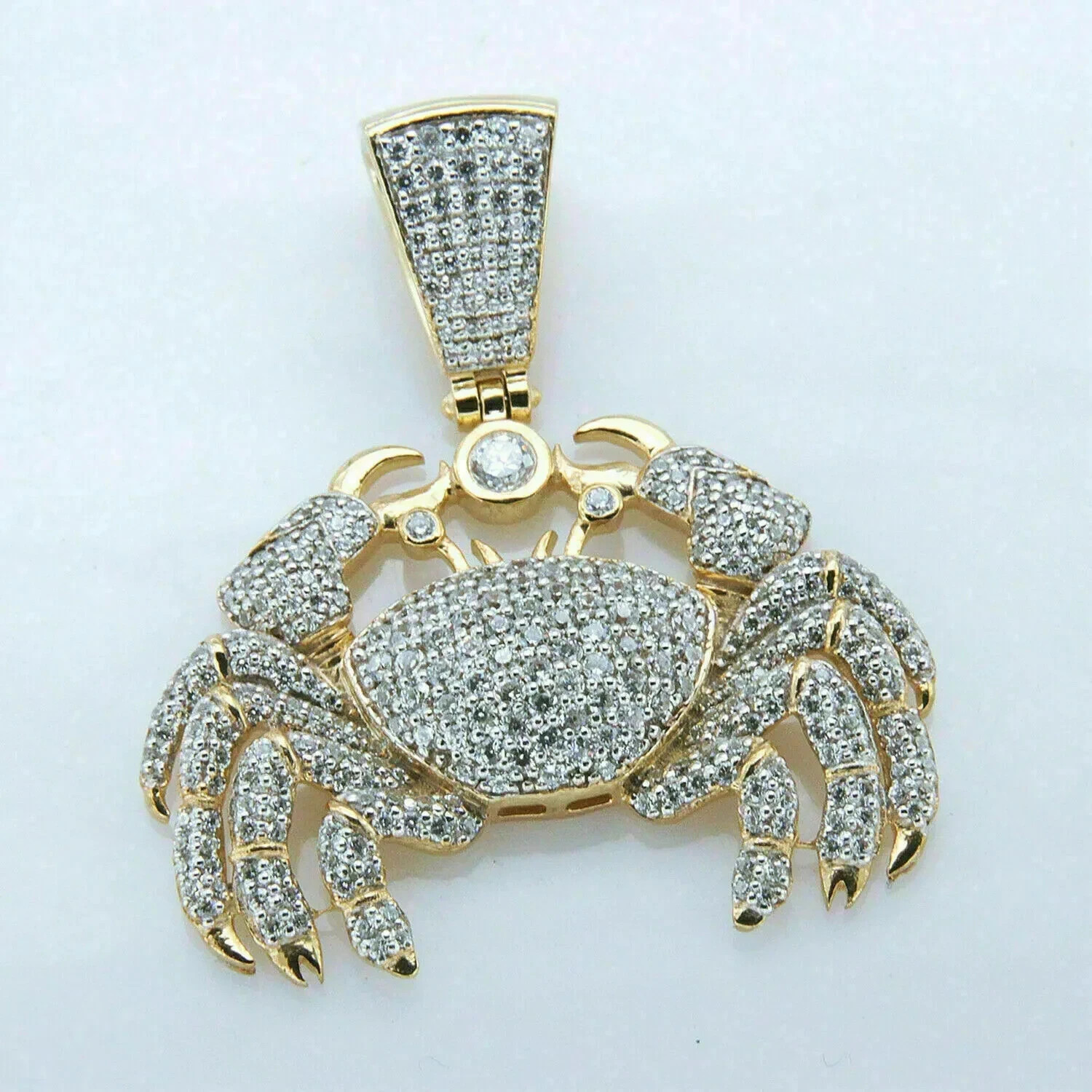 3.00 Ct Round Diamond Crab Cancer Zodiac Sign Pendant 14k Yellow Gold Over Men’s