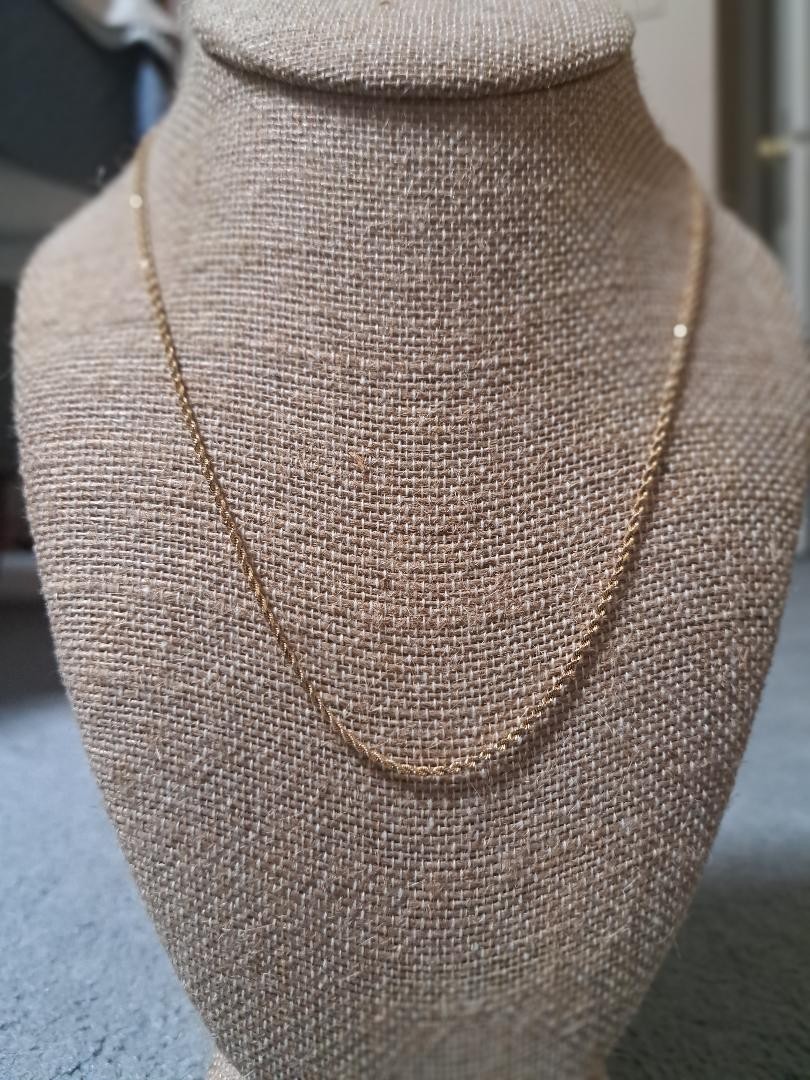 Aurafin 14kt Yellow Gold 18″ Inch Rope Chain Necklace 1.4mm