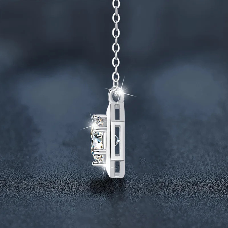 Simple Design Hexagon Shape 1ct Moissanite Pendant for Festival Jewelry Gift