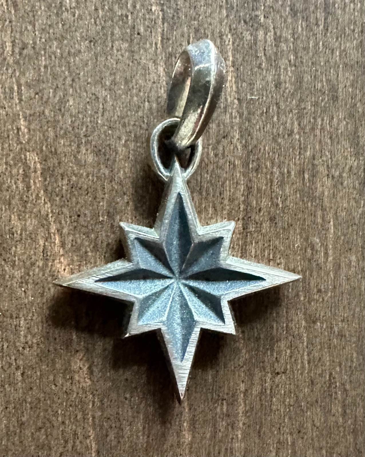 David Yurman Maritime North Star Cut-Out Amulet Pendant Sterling Silver 23mm