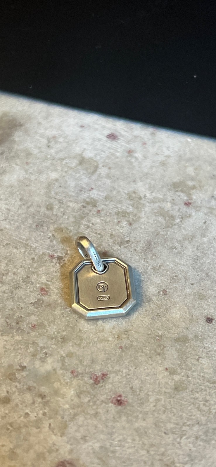 David Yurman Octagonal Amulet Sterling Silver, 15 mm