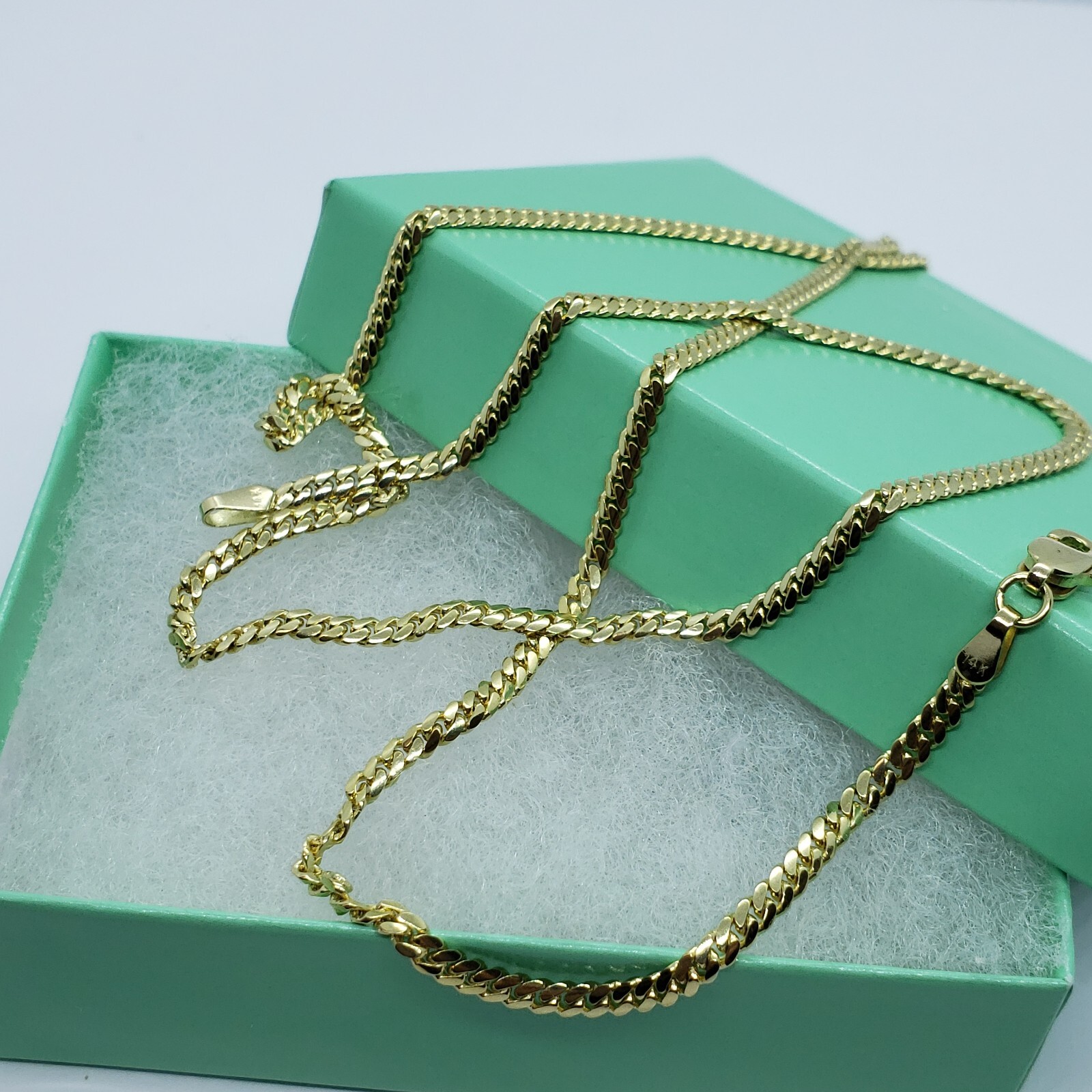 10K Solid Yellow Gold 2.5m Miami Cuban Link Chain Necklace Bracelet 7″ – 30″