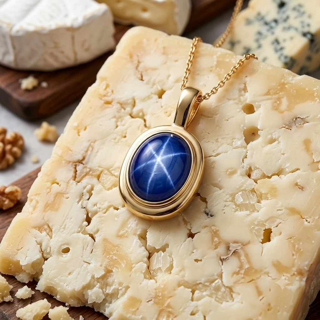 Blue Star Sapphire Pendant Oval Gemstone 925 Sterling Silver Six Ray Gemstone