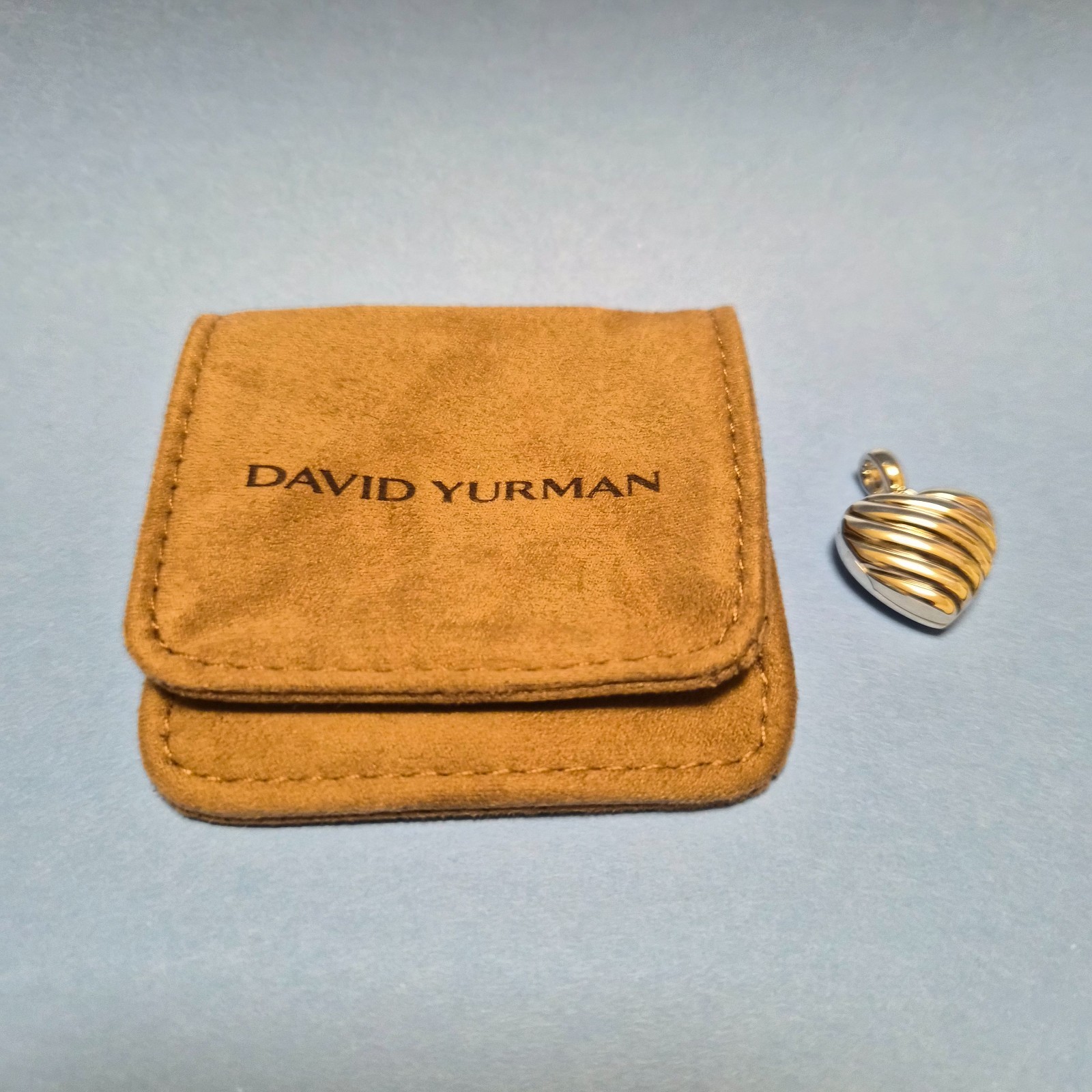 [NEW w/ CERTIFICATE] David Yurman Sculptured Heart Locket Sterling Silver, 23 mm