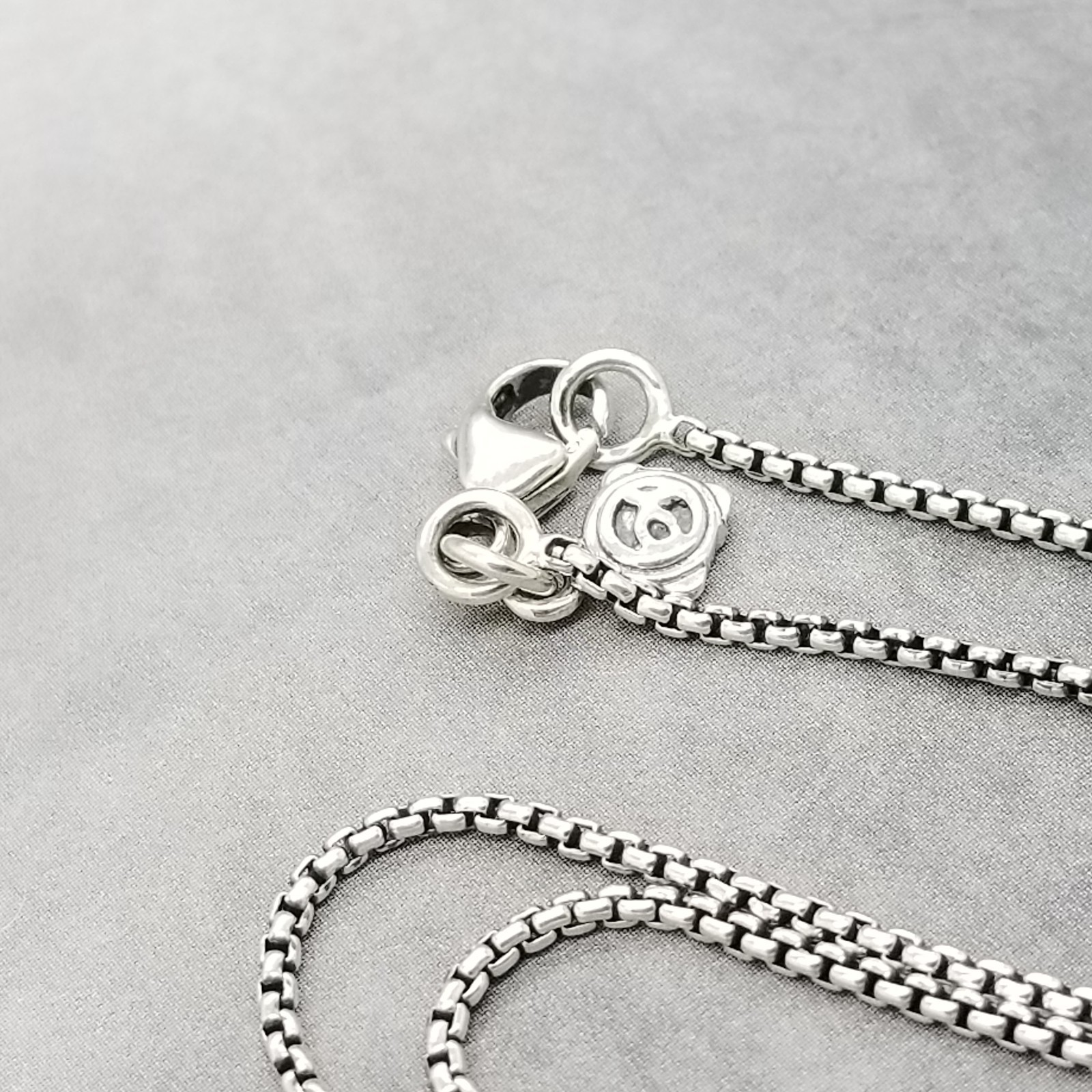 David Yurman Sterling Silver 8mm Lemon Citrine Chatelaine 17-18 Inch Necklace