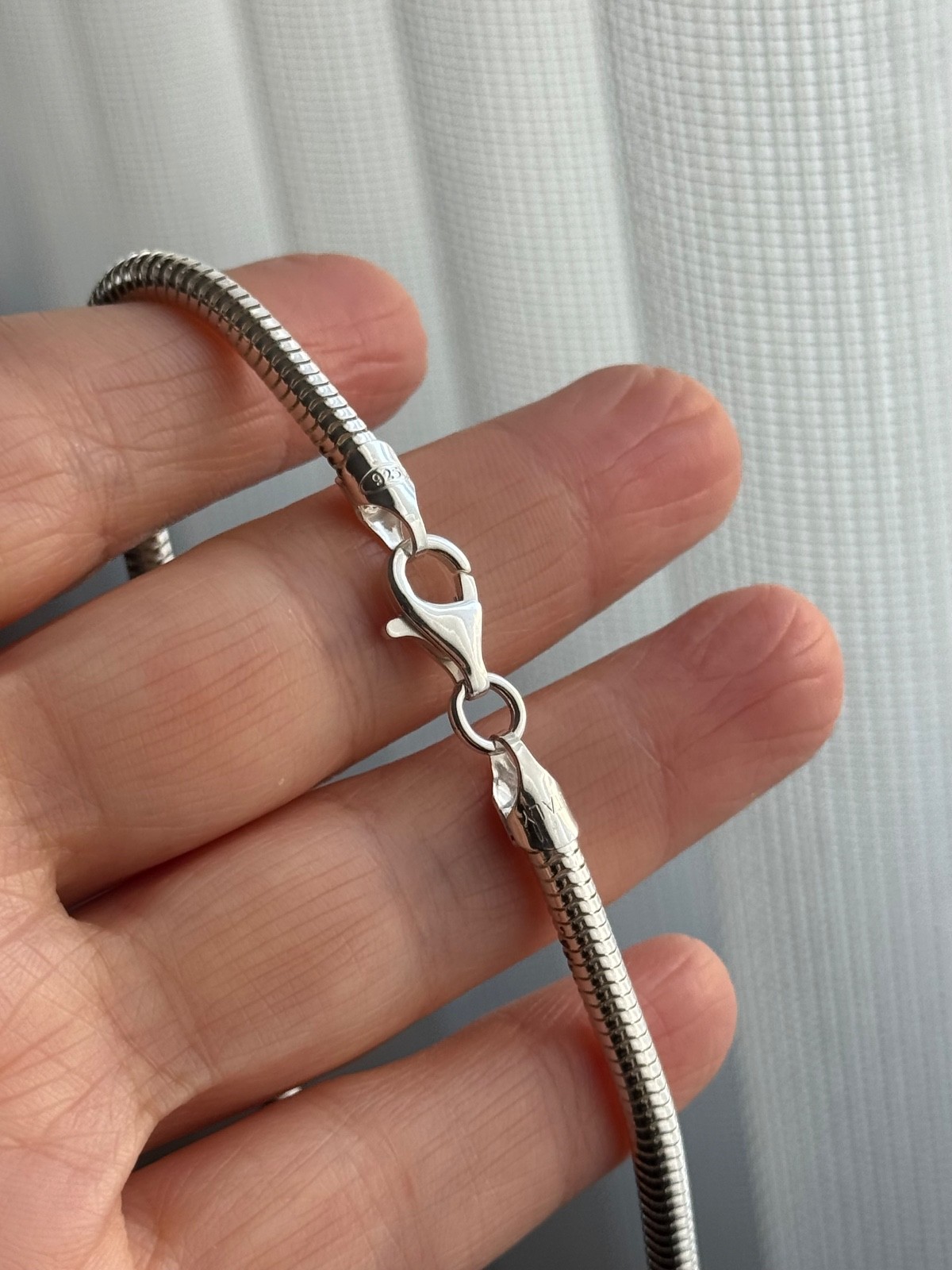 925 Sterling Silver (4MM) Snake Chain Polished for Women Men
