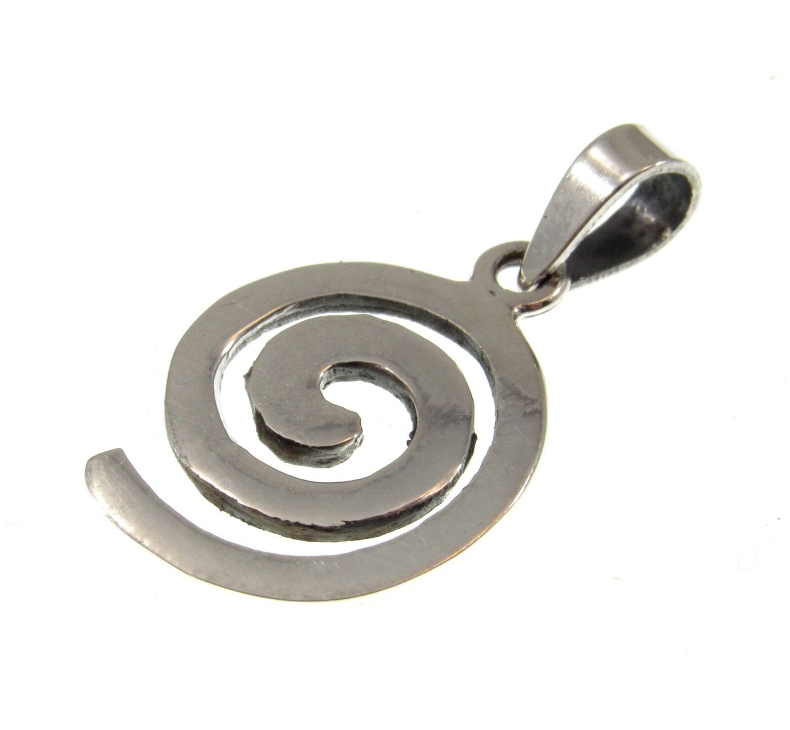 Solid 925 Sterling Silver Celtic Irish Gaelic Swirl/Spiral Knot Charm Pendant