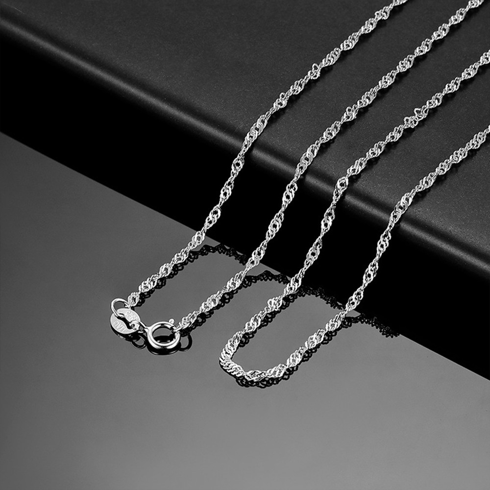Solid 14k Gold Singapore rope chain Necklace Made in Italy All lengths