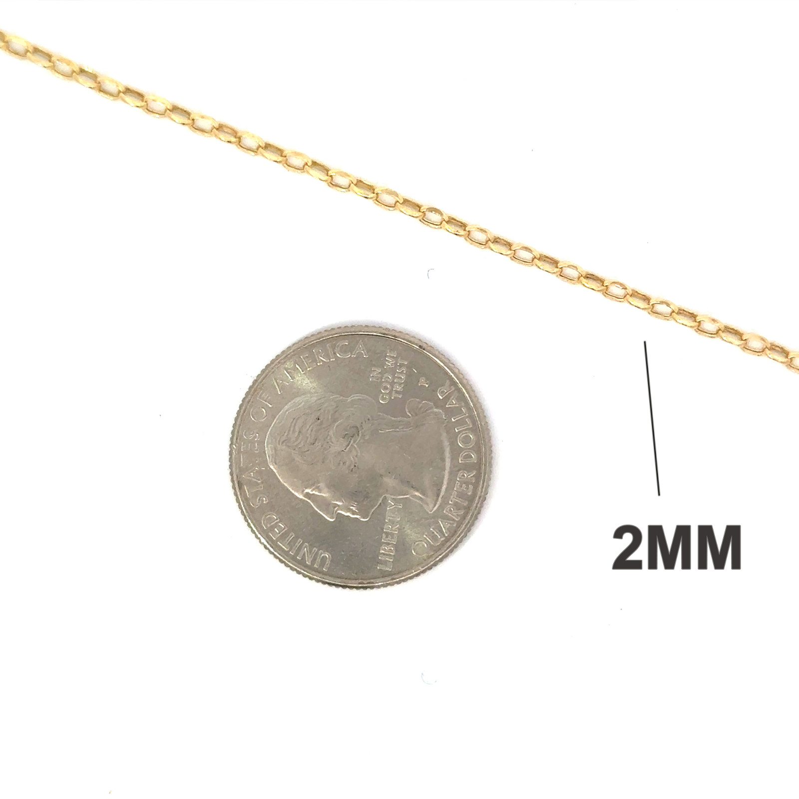 14k SOLID Gold Rolo Link 1.2mm 2mm Chain Rolo Link Necklace 16″ 18″ – Cadena Oro