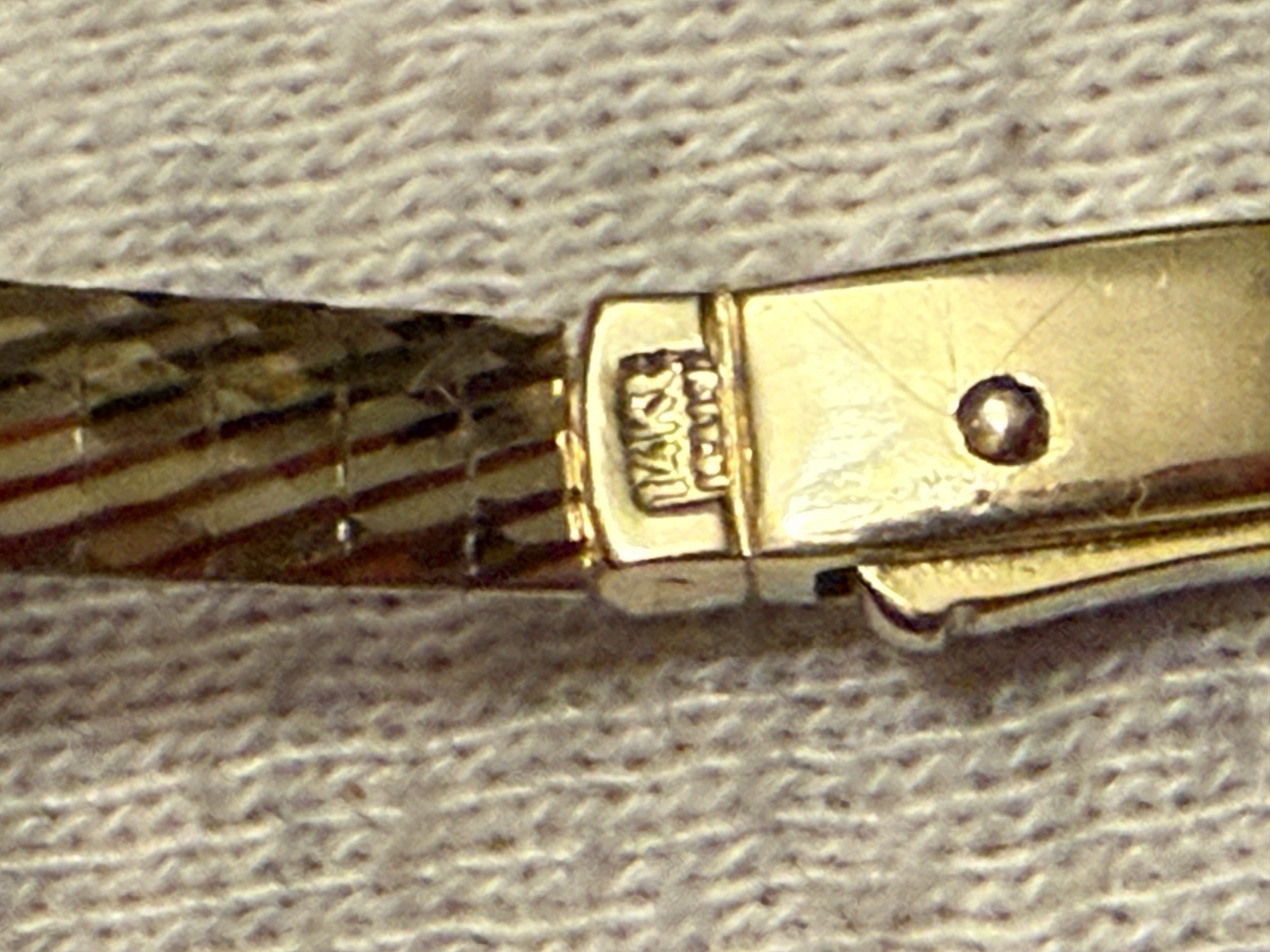 Vintage Omega Reversible 14 K Yellow/White Gold Necklace 18 In Approximately 18G