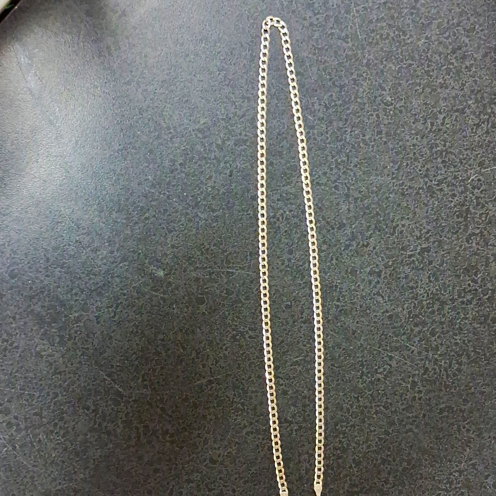 925 Italy Sterling Silver Link Chain Necklace 23in *CLASP ATTATCHMENT MISSING*