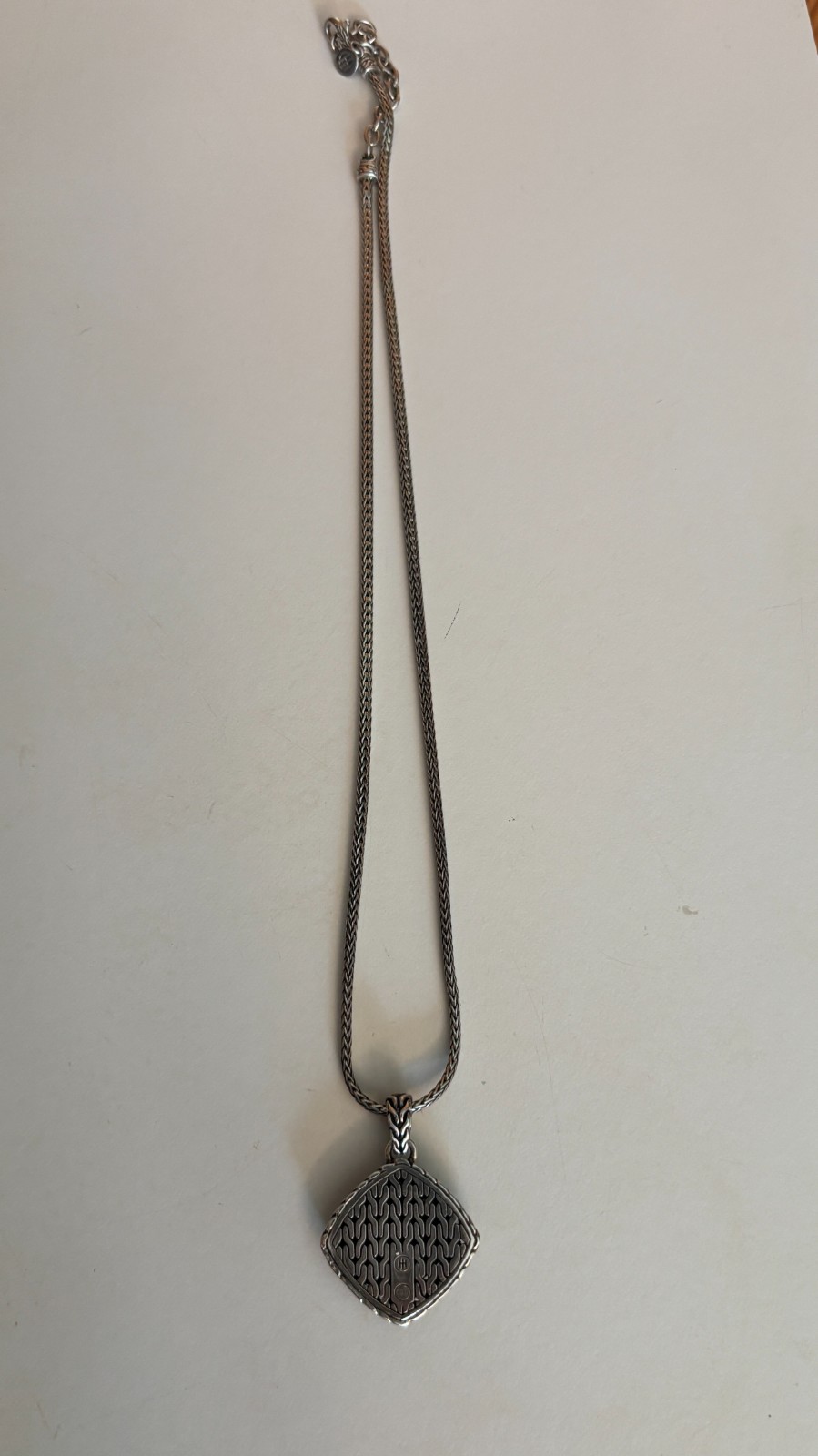 JOHN HARDY Classic Chain Palu Hammered Pendant Necklace in 925 Silver