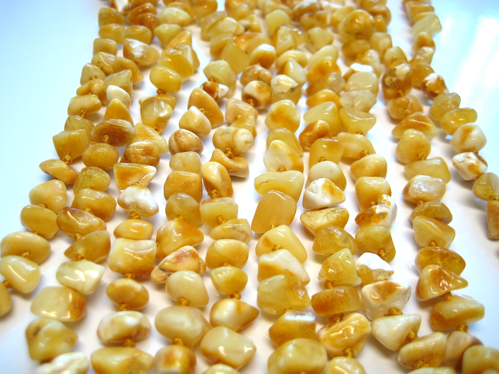 5 – Genuine Beautiful Yellow Baltic Amber Necklace 13 inch. 30 gr. !!!