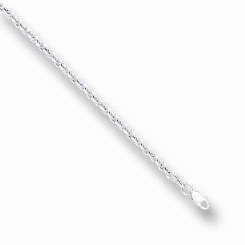 14k White Gold Cable Link Pendant Chain/Necklace 24″ 2.2 mm 3.7 grams WRCAB60