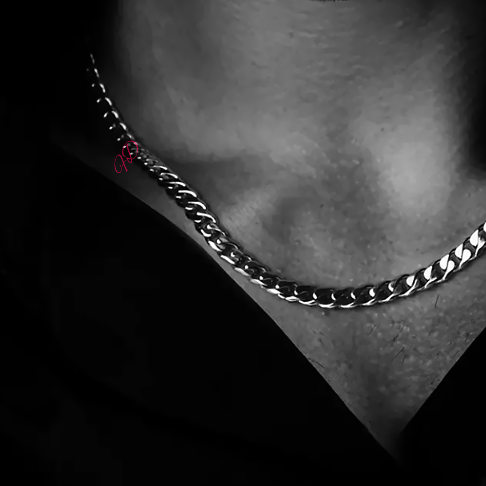 Width 6 MM 950 Platinum Mens Miami Cuban Chain Necklace Length 24 Inches