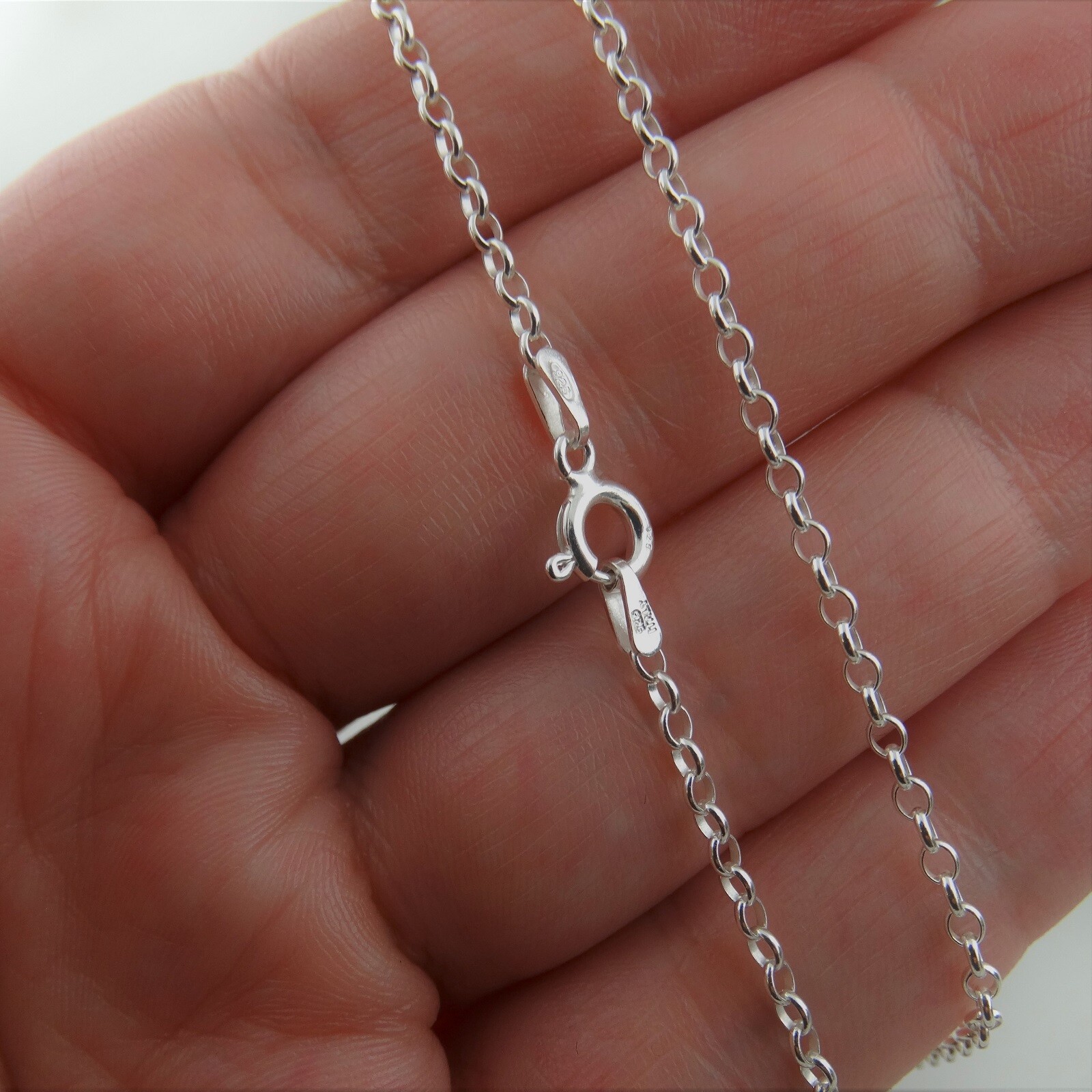 2.1mm Rolo Chain Necklace – 925 Sterling Silver – 030 16″ – 24″