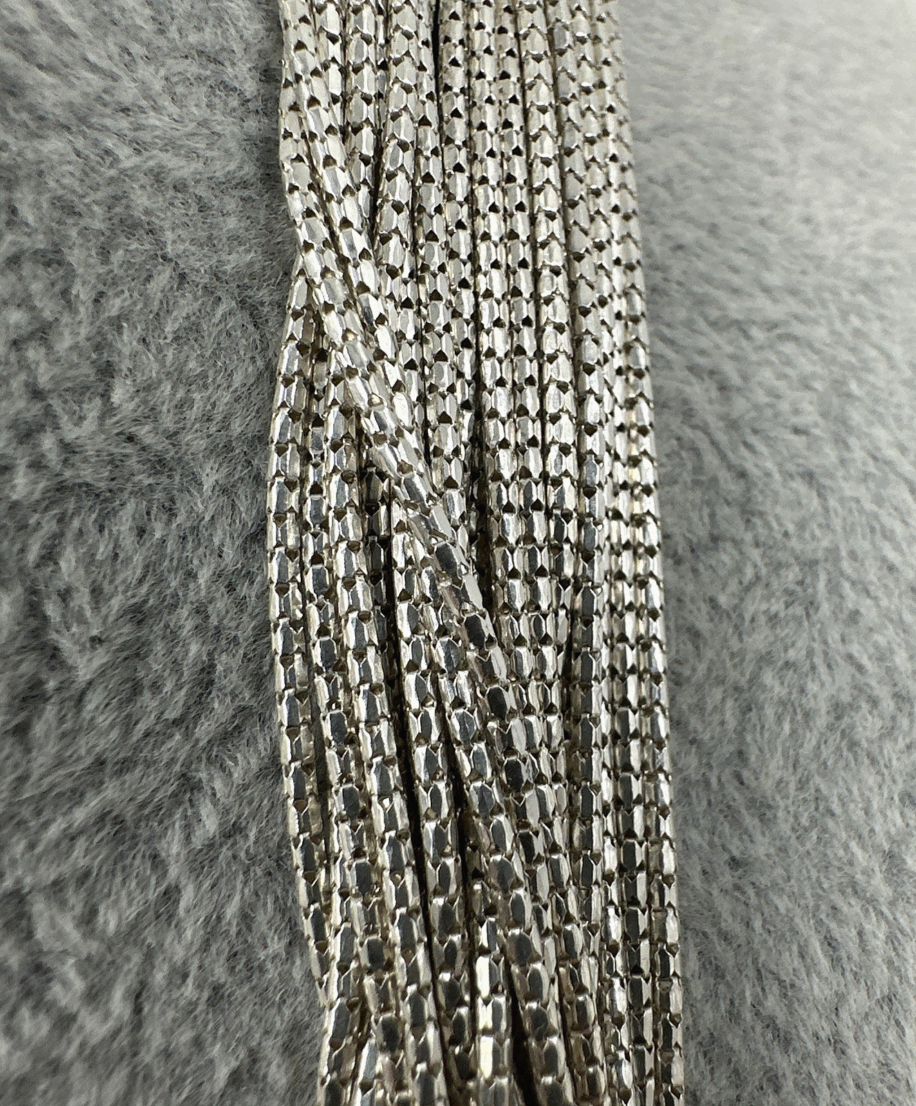 Vtg Stunning Milor Italy Multistrand Sterling Silver Necklace Toggle Clasp 47.7g