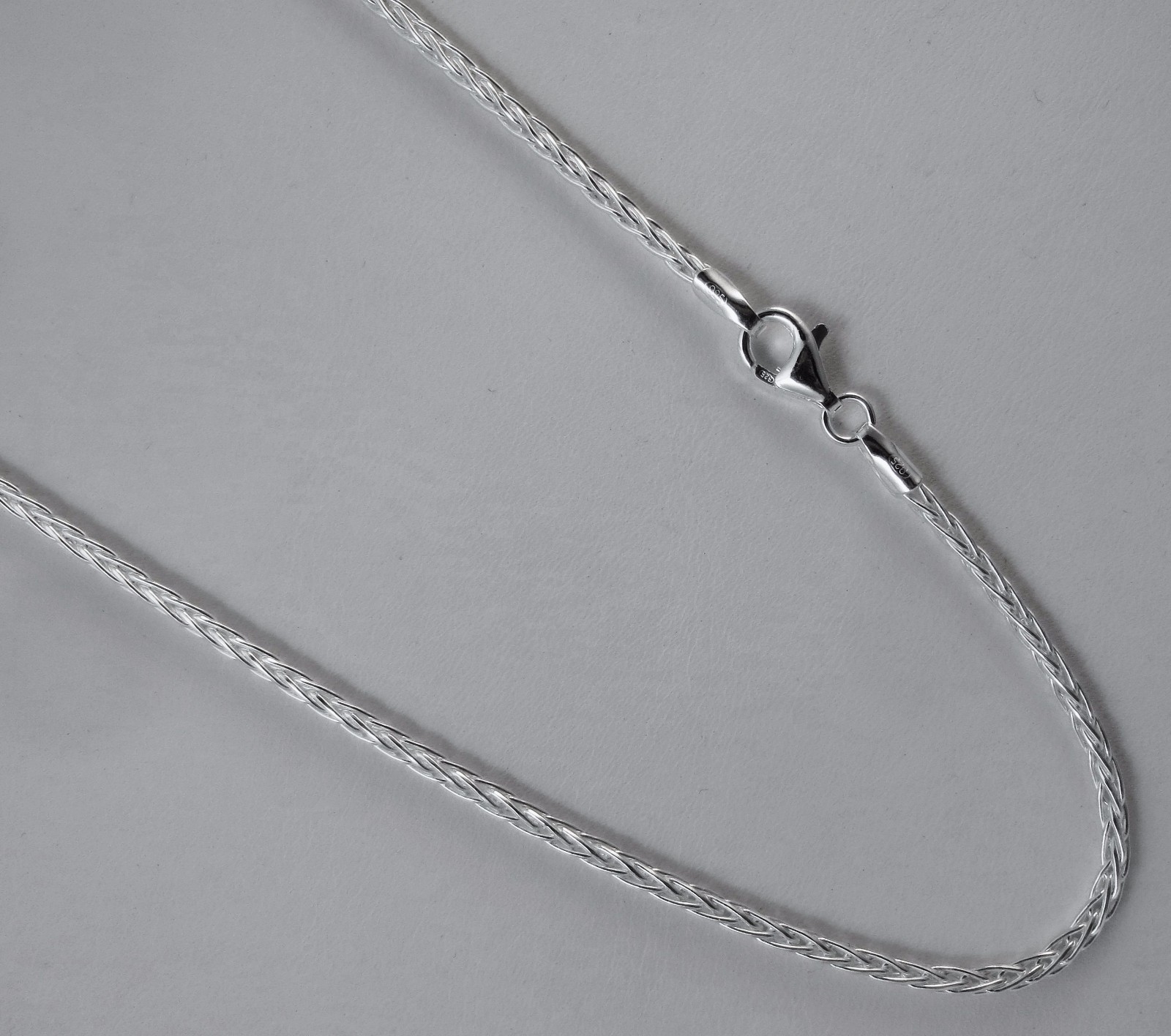 2.5mm Spiga Chain. Pure .925 Italian Sterling Silver. NEW 16,18,20,22,24,30 inch
