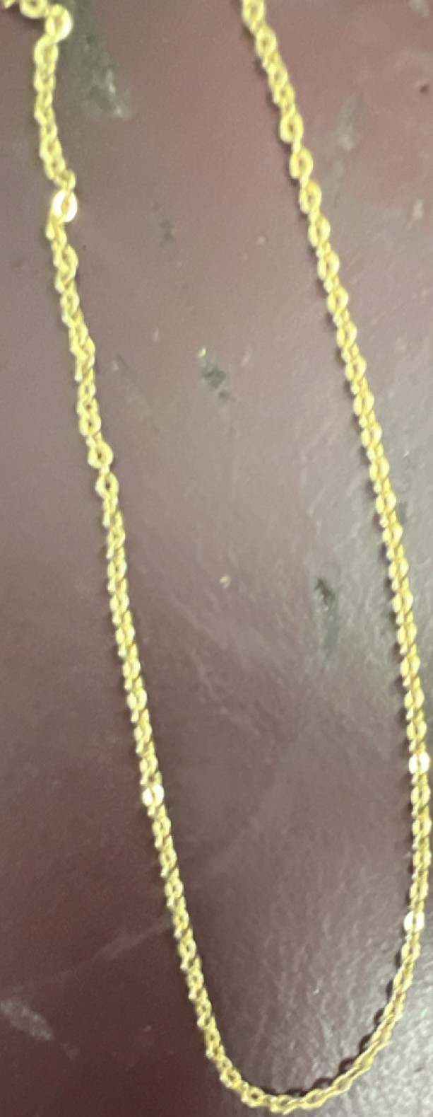 Gold Cable Chain Necklace Yellow Gold Metal No Stone Spring Ring Closure