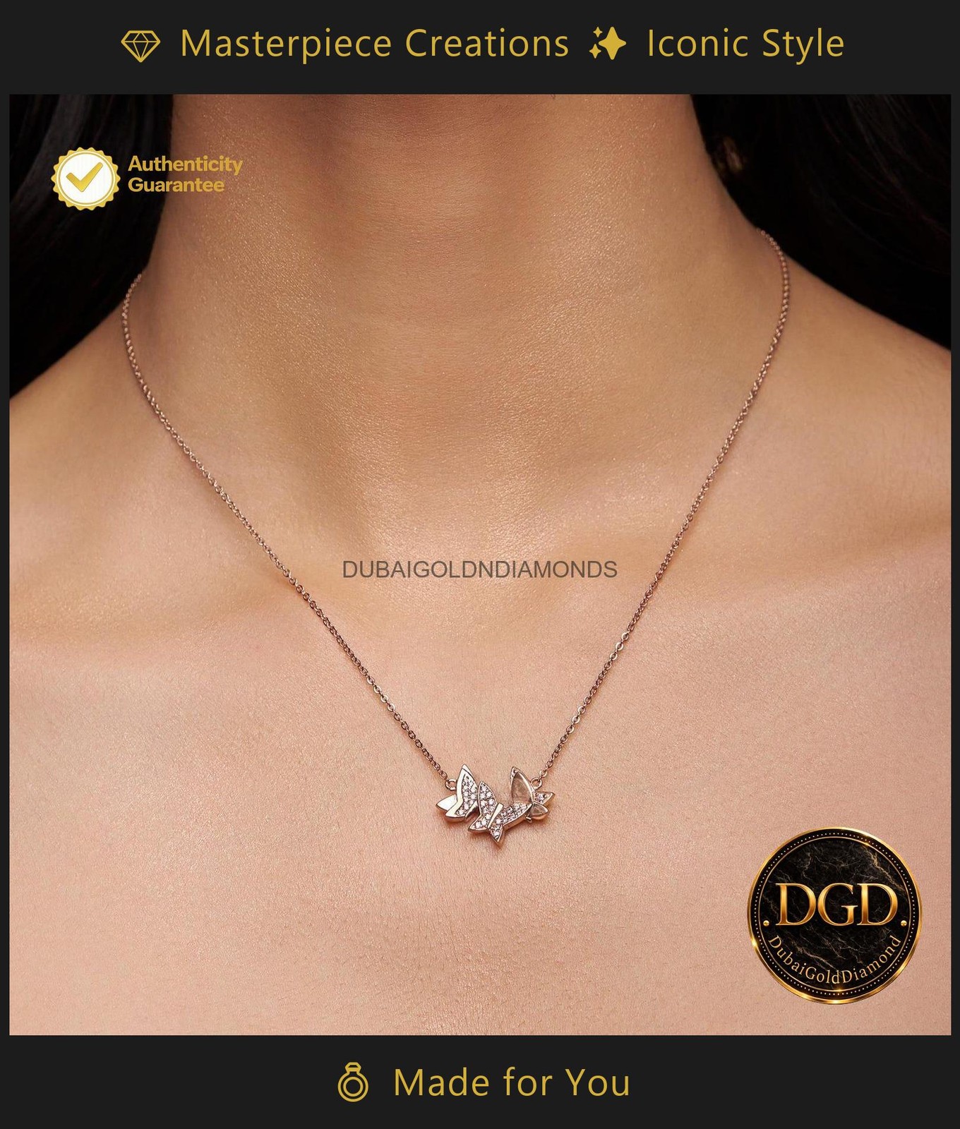 Women, s Pendant Round Cut UGL Certified Natural Diamond 14K Rose Gold