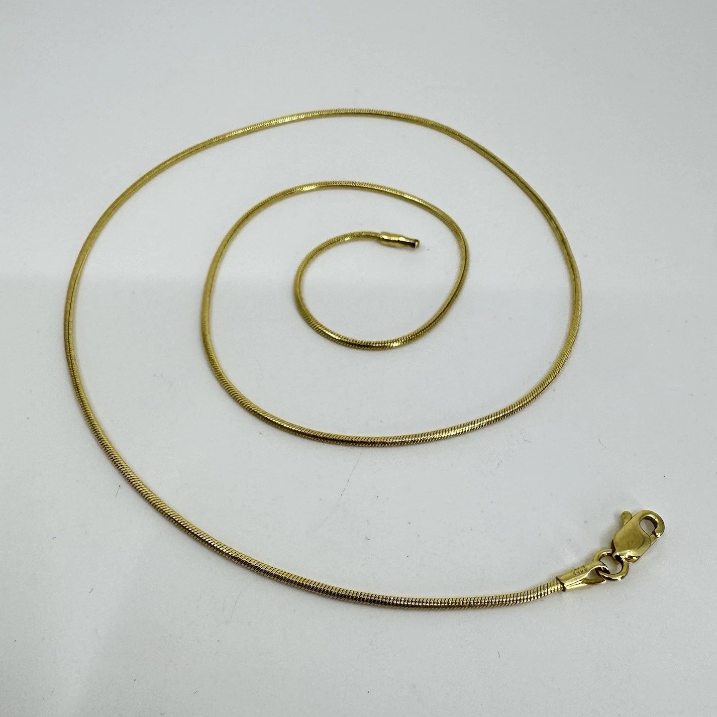 14K Gold RCI Snake Chain Necklace 16” 1.2mm Classic Fine Jewelry 4.8g