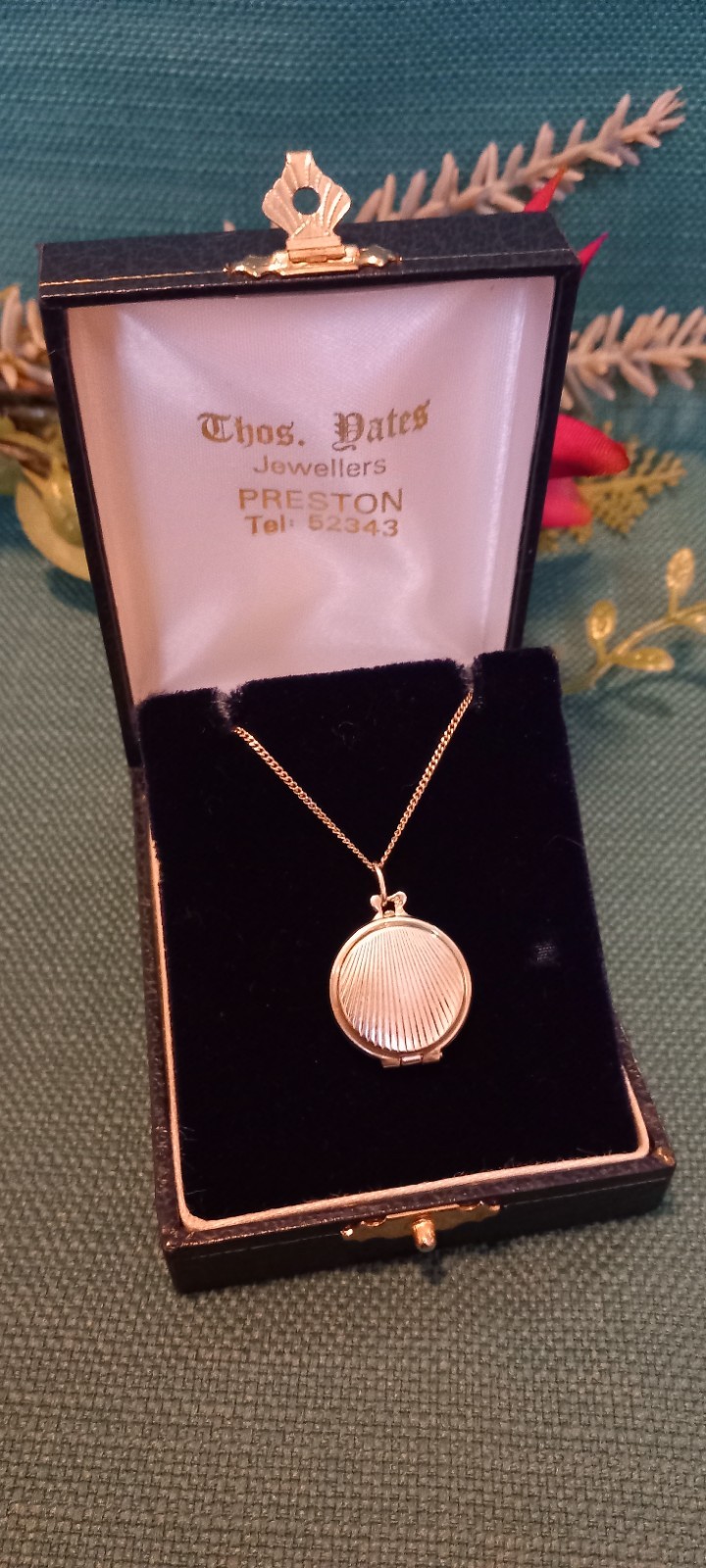 Vintage Small 835 Silver Reversible Art Deco Locket On A Later 925 18 ” Chain