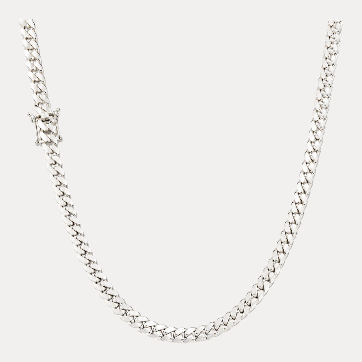 8mm Miami Cuban Chain Necklace – Real Solid 999 Fine Silver HANDMADE IN ITALY