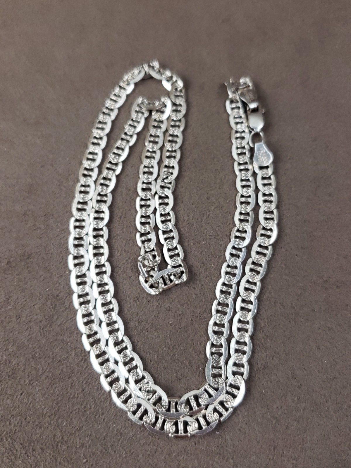 CLASSIC STERLING SILVER ANCHOR MARINER LINK CHAIN 24″ NECKLACE (19.82 gr.)