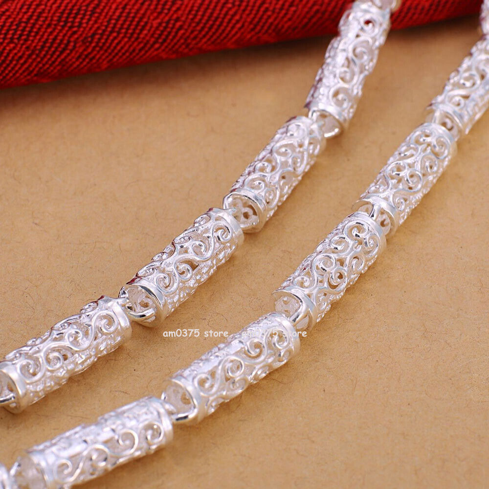 Pure 999 Fine Silver Chain Men Women 6mm Propitious Cloud Dragon Head Necklace
