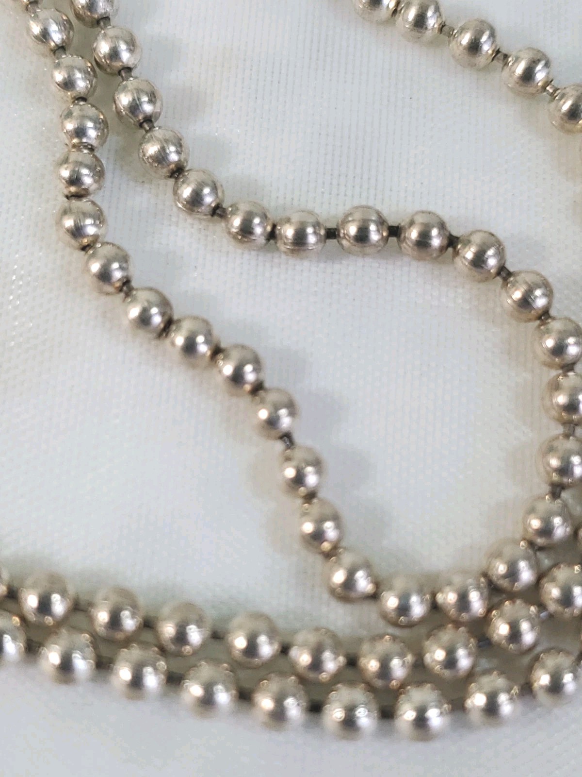 Sterling Bead Chain 30″ long 12.0 grams Lobster clasp