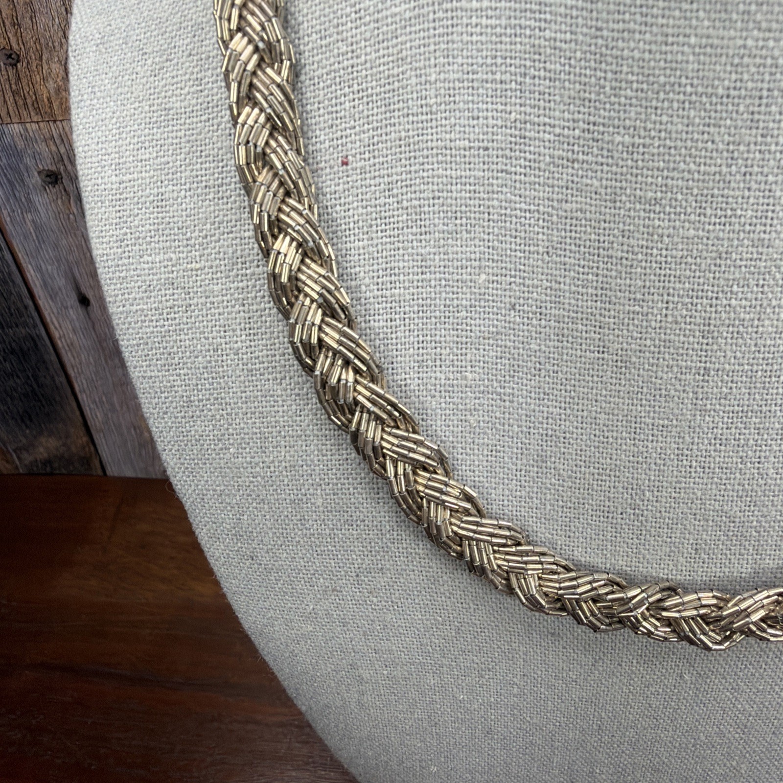 Vintage Sterling Silver 18 Strand Liquid Silver Braided Necklace 42.30 Grams 18”