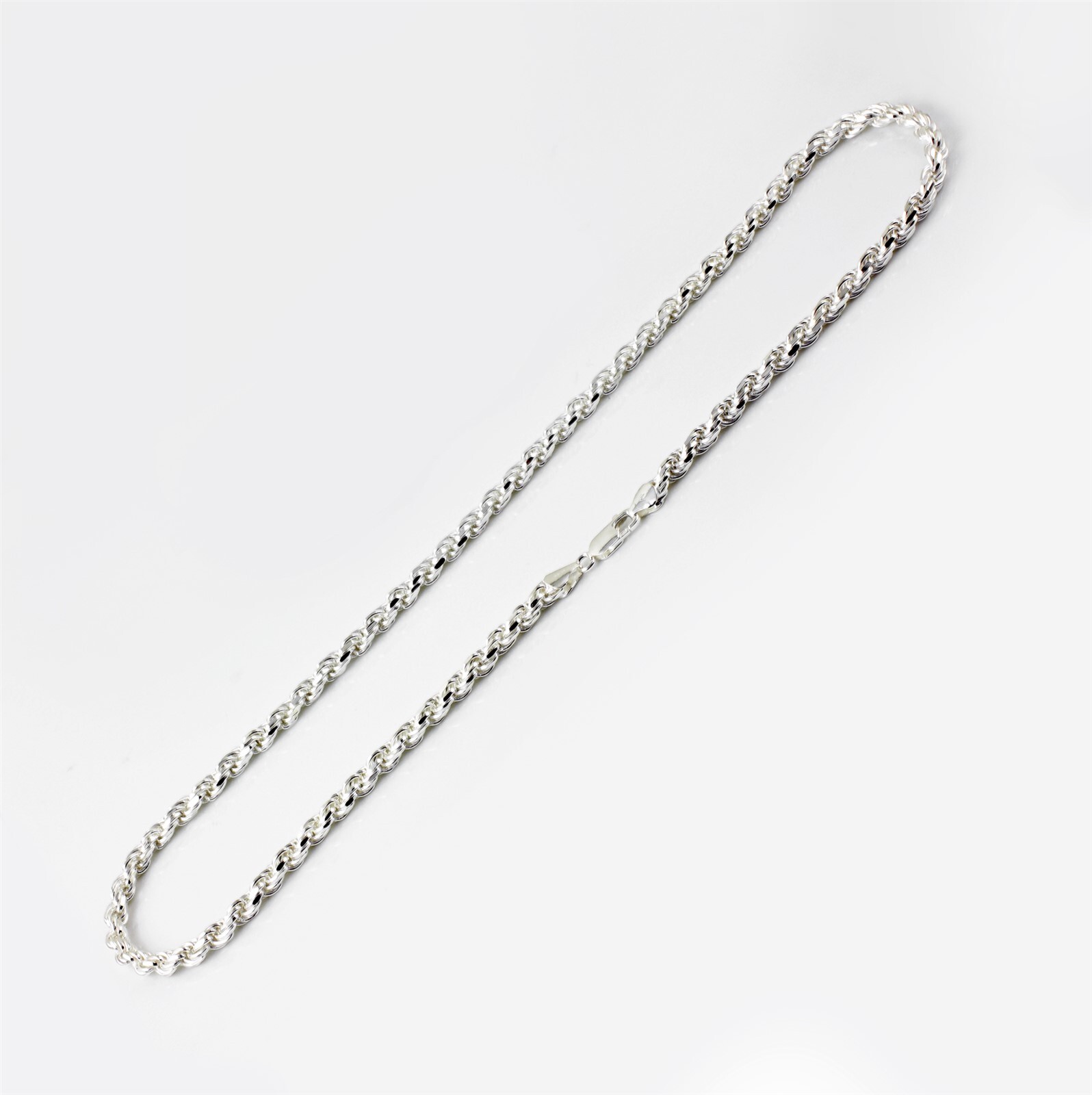 925 Sterling Silver Rope Chain Thick 5.5mm-Solid, Not Hollow-Guaranteed Genuine
