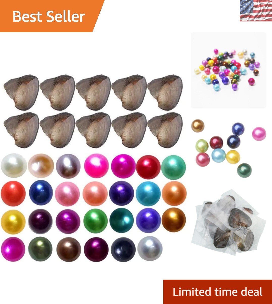 Cultured Freshwater Pearl Oysters – 30PCS 6-8mm Gift for Family Gatherings