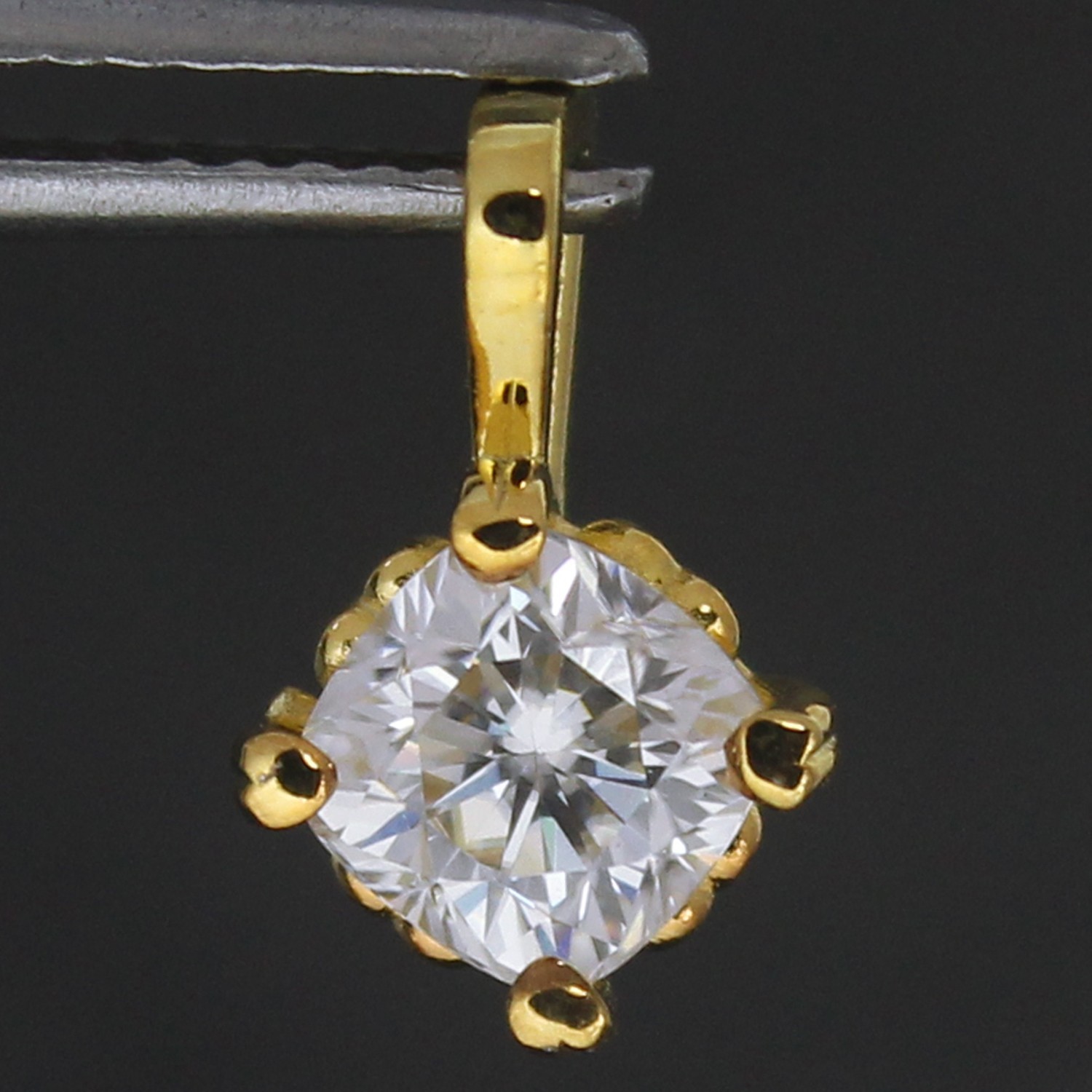 Certified VVS1 Lab Grown Diamond Elegance Anniversary Pendant 14K Gold Over
