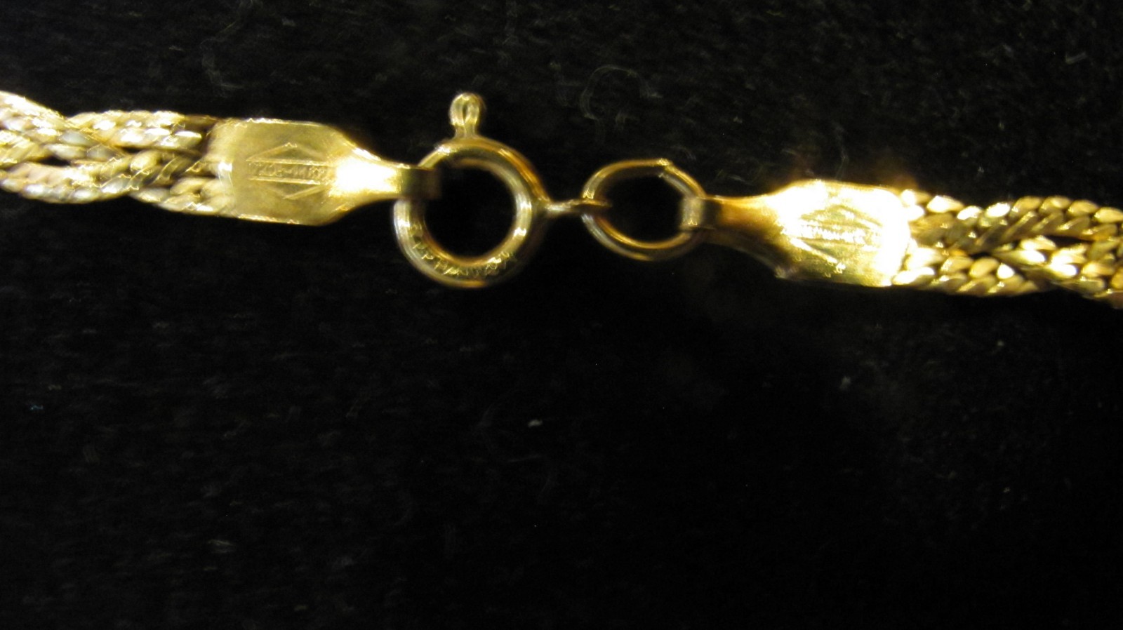 STUNNING! VTG 14K Yellow Gold Filled Diamond Cut Braided Chain Necklace 18”
