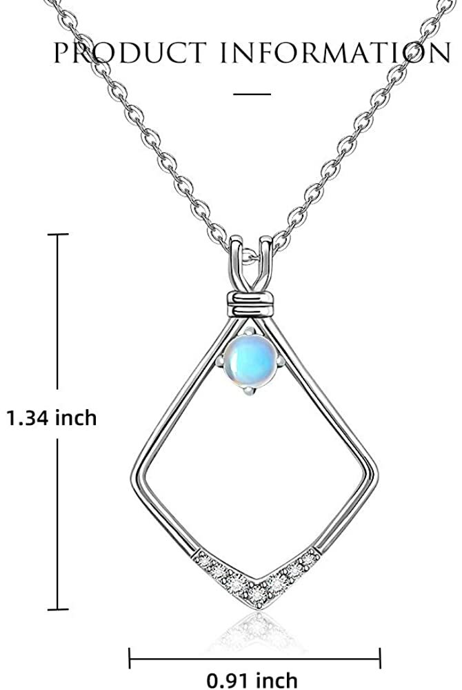 SHE WILL LOVE THIS Ring Holder Necklace Moonstone Gift Anniversary Birthday