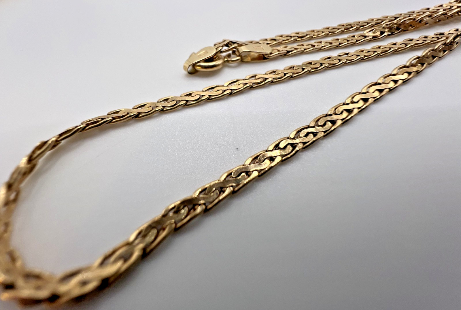 14k Solid Gold Wheat Chain 21in. 8.75g.